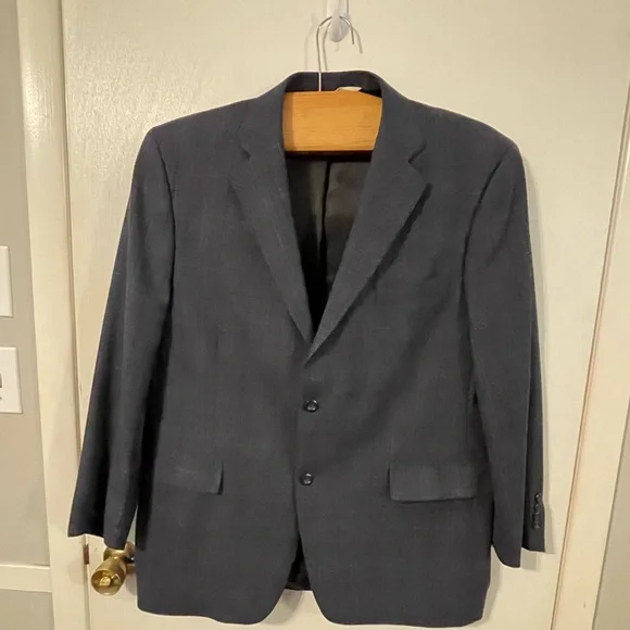 Blue pronto Uno wool suit jacket size means 44 regular - Picture 5 of 13